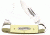 Winchester Knives 3 5/8in, 2 Blade Canoe w/ Spear and Pen Blades w/ YellowDelrin Handle, Box W 40 14012 YB