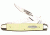 Winchester Knives 3 7/8in, 2 Blade Buckstag Muskrat w/ Two Clip Blades, Yellow Delrin Handle, Clam Pack W 40 14027 YC