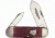 Winchester Knives 4 1/2in, 2 Blade Rope Sunfish Pattern w/ Burnt Orange Bone Handle, Buffalo Head Shield W 18 29110 BH