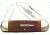 Winchester Knives 4 1/2in, 2 Blade Rope Sunfish Pattern w/ Burnt Orange Bone Handle, Cartridge Shield W 18 29110