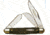 Winchester Knives 4in, 3 Blade Round Bolster Stockman w/ Black Jigged Delrin Handle W 20 39014