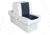 Wise Deluxe Lounge Seat w/ 10'' Base, Wise White/Wise Navy, Large, 8WD707P-1-924