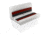 Wise Deluxe Pontoon 36in Pontoon Bench Seat, White/Red/Charcoal, Large, 8WD100-1009