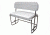 USED Wise Stainless Steel Swingback Seat, Cuddy Brite White, Medium, 8WD155P-784, EDEMO2
