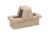 Wise Bucket Style Lounge Seat w/ 10'' Base, Wise Sand/Wise Brown, Large, 8WD505P-1-662
