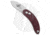 Woods Monkey By LT. Wright Banana Peel Folding Knife, 2.50in, CPM S35VN, Drop Point Blade, Micarta, Purple Handle, Purple/Silver, 7.06 inch, BHQ-174150