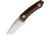WOOX Bad Boy Fixed Blade Knife, 2.75in, D2 Steel, Drop Point Blade, American Walnut w/brass hardware Handle, WXK03001