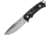 WOOX Rock 62 X-GRIP Fixed Blade Knife, 4.25in, Stonewashed, Drop Point, Black, BU.KNF001.14