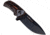 WOOX Rock 62 X-GRIP Fixed Blade Knife, 4.25in, Mil-Spec Black, Drop Point, Brown, BU.KNF001.18