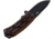 WOOX Rock 62 X-GRIP Fixed Blade Knife, 4.25in, Mil-Spec Black, Drop Point, Brown, BU.KNF001.18