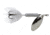 Wordens Rooster Tail In-Line Spinner, 1 3/4in, 1/24 oz, Treble Hook, White, 204-WH