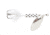 Wordens Rooster Tail In-Line Spinner, 1 3/4in, 1/24 oz Treble Hook, White Dalmation, 204-WHDA
