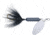 Wordens Rooster Tail In-Line Spinner, 2 1/4in, 1/8 oz Single Hook, Black, 0148-3347