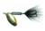 Wordens Rooster Tail In-Line Spinner, 2 1/4in, 1/8 oz, Treble Hook, Black Brass Blade, 0148-0140