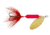 Wordens Rooster Tail In-Line Spinner, 2 1/4in, 1/8 oz Treble Hook, Fluorescent Red, 208-FLR