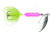 Wordens Rooster Tail In-Line Spinner, 2 1/4in, 1/8 oz Treble Hook, Glitter Pink Chartreuse Tiger, 208-GPCT