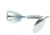 Wordens Rooster Tail In-Line Spinner, 2 1/4in, 1/8 oz Treble Hook, Gray Minnow, 208-GRM