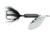 Wordens Rooster Tail In-Line Spinner, 2 1/4in, 1/8 oz Treble Hook, Hammered Silver Black, 208-HSBL