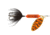Wordens Rooster Tail In-Line Spinner, 2 1/4in, 1/8 oz Treble Hook, Orange Tiger, 208-ORT