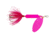 Wordens Rooster Tail In-Line Spinner, 2 1/4in, 1/8 oz Treble Hook, Pink Fluorescent with Painted Blade, 208-PKFL-P