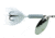Wordens Rooster Tail In-Line Spinner, 2 1/4in, 1/8 oz, Treble Hook, White, 208-WH