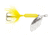 Wordens Rooster Tail In-Line Spinner, 2 1/4in, 1/8 oz, Treble Hook, Yellow, 208-YL
