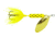 Wordens Rooster Tail In-Line Spinner, 2 1/4in, 1/8 oz Treble Hook, Yellow Dalmation, 208-YLDA
