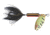 Wordens Rooster Tail In-Line Spinner, 2 1/4in, 1/8oz Treble Hook, Gold Flame Tiger, 208-GLDFLT