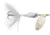 Wordens Rooster Tail Minnow In-Line Spinner, Single Hook Sz 1/6oz White Shad, 12/Pkg, 2210-WHSHIN