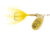 Wordens Sonic Rooster Tail In-Line Spinner, 2 3/8in, 1/8 oz Yellow Mylar, 182-YLMY