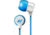X-1 Audio Surge In-Ear Waterproof Headphone, White and Blue H2O-SG-MN1-WE