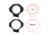 XTS 30mm - 1 in Multi-Sized Uni-Mount Scope Rings, Black, XTS-1IN-30MM