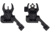 XTS Pro 45 Front And Rear Flip Ups, Black, XTS-P45FRSET