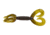 Yamamoto Baits Double Tail 5in Hula Grub, 10 Pack, Green Pumpkin-Red, YAM-97-10-318