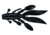 Yamamoto Baits Flappin Hog Creature Bait, 3.75in, 7pk, Black with Large Blue, FH-07-021