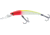 Yo-Zuri Crystal Minnow Deep Diver Walleye Trolling Bait 3/8oz 3-1/2in 7ft #6 Hooks, Clown, R1205CR