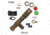 Z-Bolt Blazer LEP Weapon Light and ARMS Mount - Dual Fuel - 18650, CR123A, FDE, LEP-18650-FDE-PHCF-17S