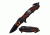 Z-Hunter Folding Blade, 3.5in, Stainless Steel Blade, Black Aluminum Handle ZB-160OR