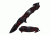 Z-Hunter Folding Blade, 3.5in, Stainless Steel Blade, Black Aluminum Handle ZB-160RD