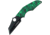 Z-Hunter Linerlock Green Skull A/O Folding Knife,3.5in,Tanto,Black and Green,Aluminum Handle ZB088GN