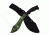 Z-Hunter Machete, 15in, Stainless Steel Blade, Black Rubber Wrapped Half Tang Constructed Handle ZB-117GN
