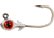 Z-man Trout Eye Finesse Jigheads, Red, 1/8oz, 3 per Pack, TEFH18-01PK3