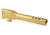 Zaffiri Precision Ported Flush and Crown Pistol Barrel, Glock 48, 9mm Caliber, Tin Gold, ZP.48BPG