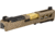 Zaffiri Precision ZPS3 Ported Glock 43X Complete Pistol Slide, PVD, Flat Dark Earth/Gold, G43-ZPS3-RMSc-FDE-TP-GLD