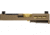 Zaffiri Precision ZPS3 Ported Glock 43X Complete Pistol Slide, PVD, Flat Dark Earth/Gold, G43-ZPS3-RMSc-FDE-TP-GLD