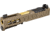Zaffiri Precision ZPS3 Ported Glock 43X Complete Pistol Slide, PVD, Flat Dark Earth/Gold, G43-ZPS3-RMSc-FDE-TP-GLD