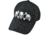 Zan Headgear 3-D Embroidered Black Cap Three Skulls CPA138