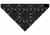 Zan Headgear 3-in-1 Headband System Velcro Bandanna Black Paisley BV001