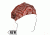 Zan Headgear Headwrap, Cotton, Red Paisley HBW106