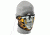 Zan Headgear Neoprene Half Mask, Burning Skull, WNFM061H